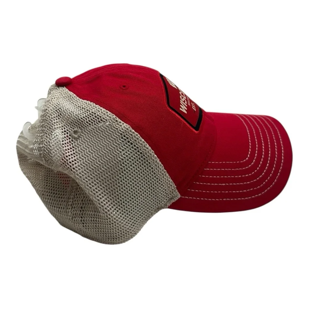 Captivating Wisconsin Badgers Hat Cap Snapback Trucker Adjustable Red NCAA‎